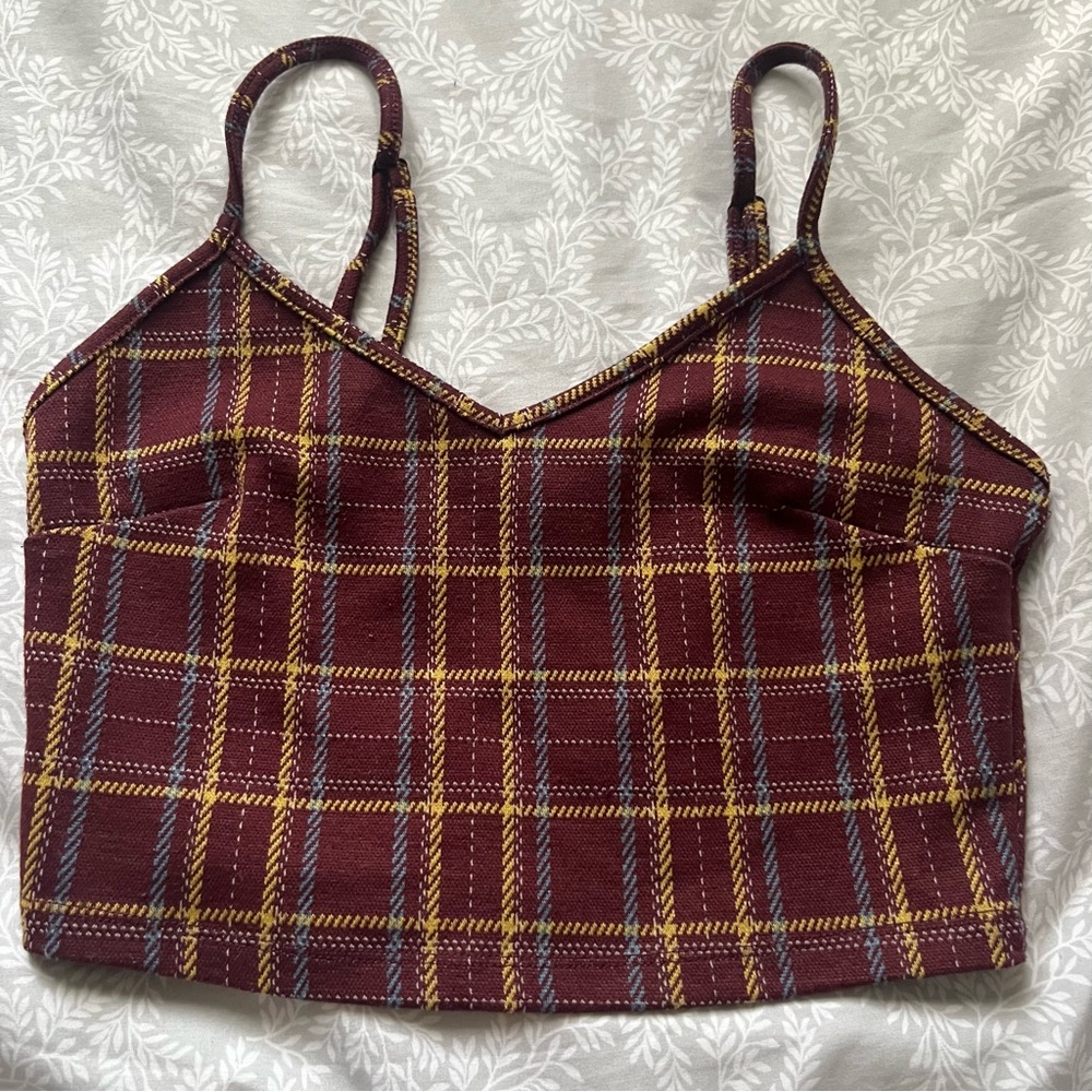 Plaid crop top